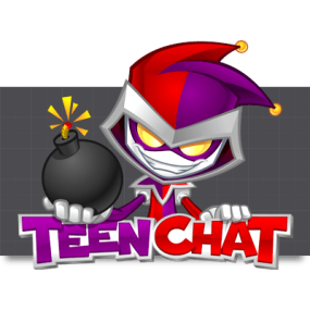 Cartoon Logo Design for TeenChat by MLJarmin Illustrations
